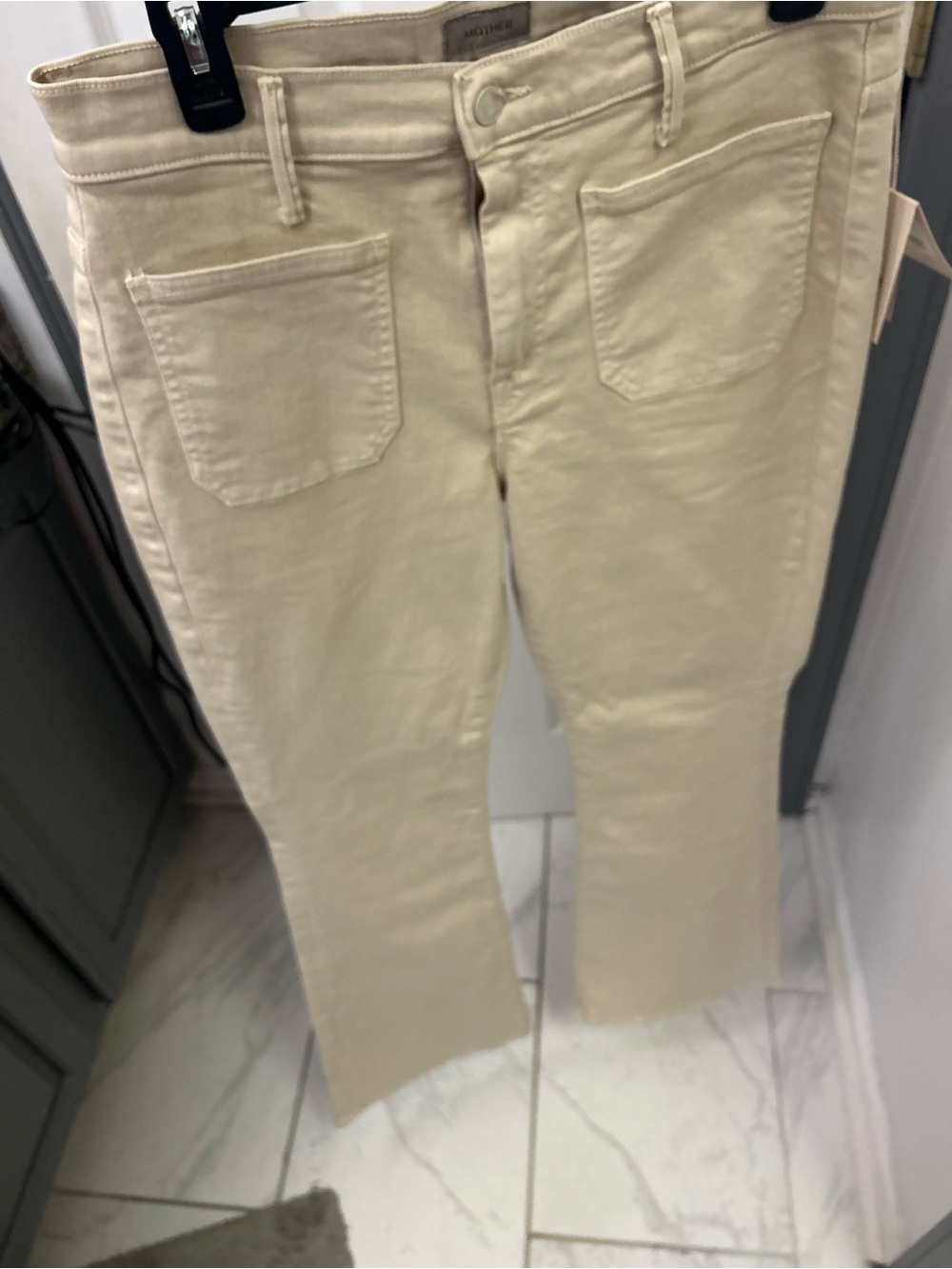 NWT MOTHER DENIM the patch pocket weekender .